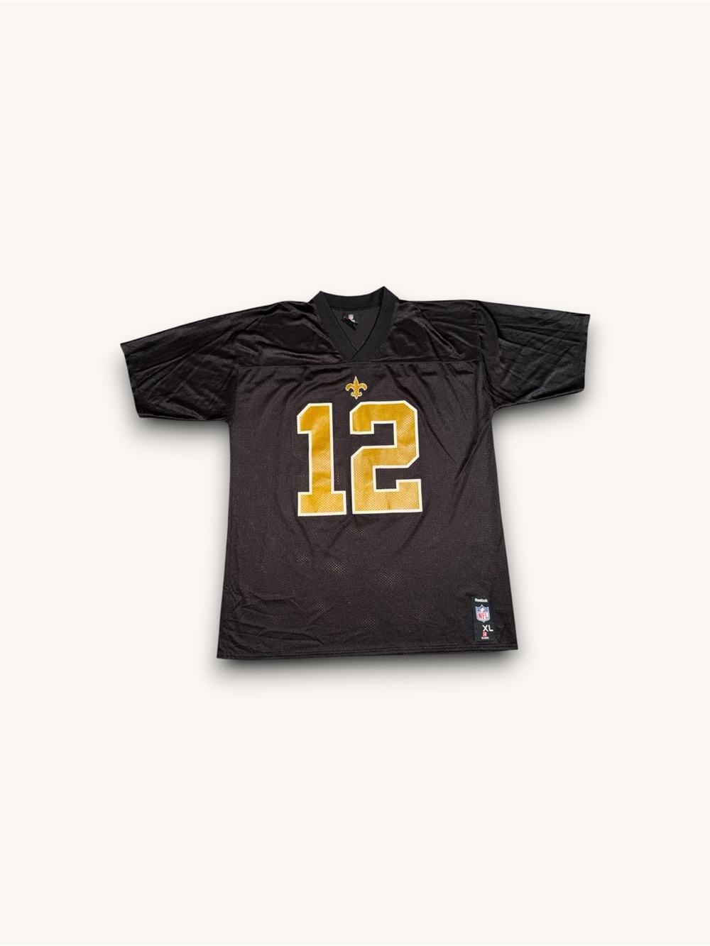 Vintage New Orleans Saints Marques Colston NFL Reebok jersey black mens XL